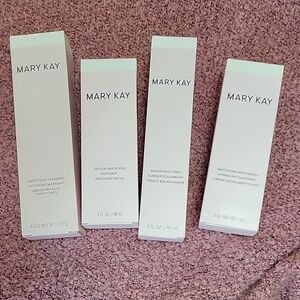 Mary Kay Skincare Set - Cleanser, Scrub, Toner, Moisturizer